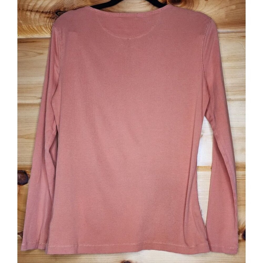 Women's Lauren Ralph Lauren Orange Solid Peasant M Lace Tunic Lagenlook Breath - Picture 11 of 14